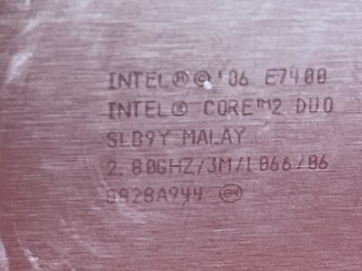 Intel Core 2 Duo E7400 Prozessor | 2.80GHz / 3M / 1066 | Sockel LGA775