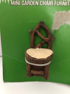 True Living Outdoors MINI GARDEN CHAIR FURNITURE FIGURINE   set of 2