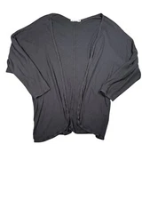 Michael Stars One Size Dark Gray Long Sleeve Open Cardigan Lounge Casual