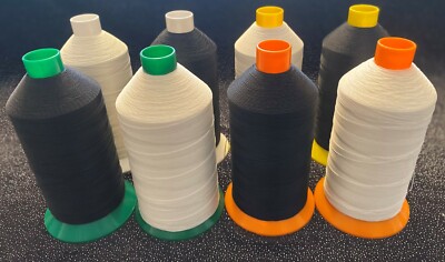 Amann Polyester Bonded Black & White Thread 16OZ, Outdoor use, UV