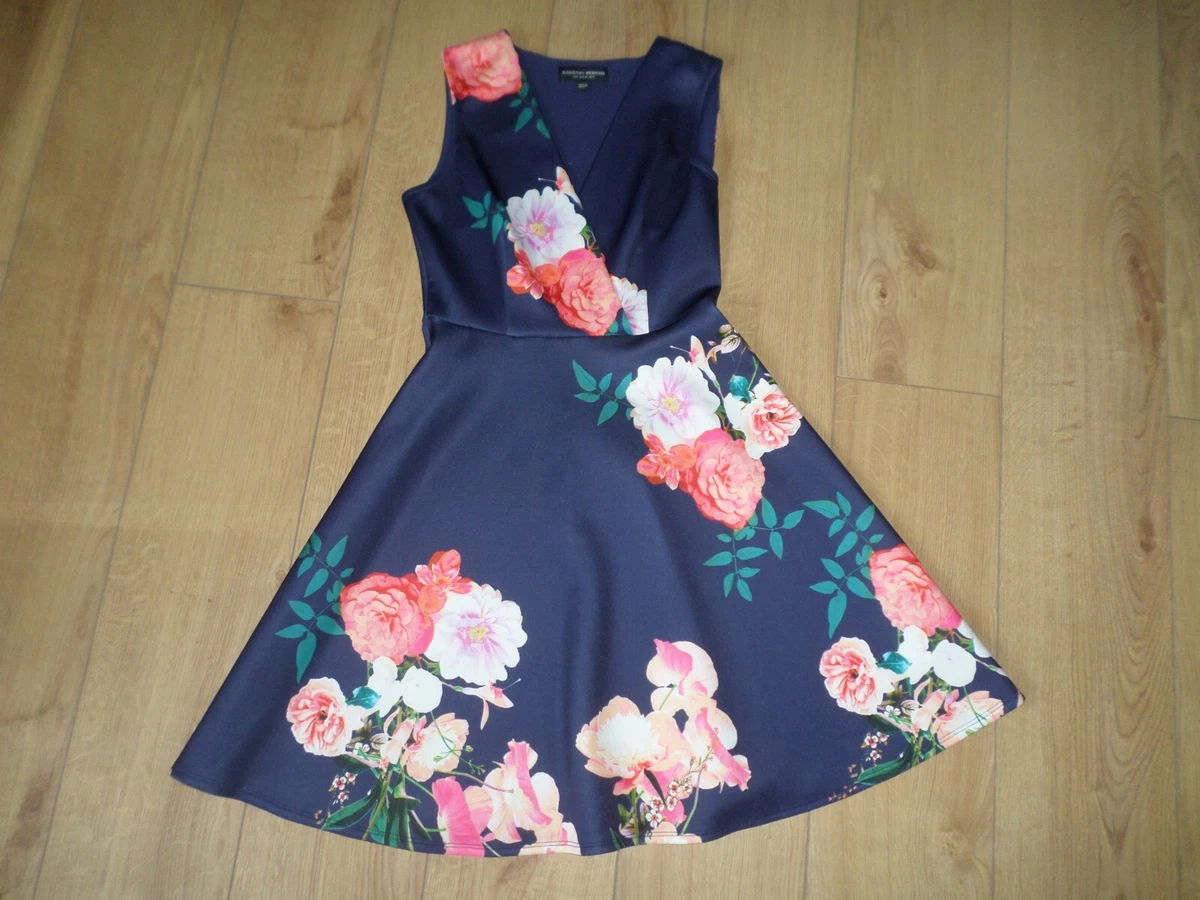 Dorothy perkins navy floral hotsell dress
