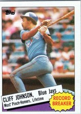 1985 Topps #4 Cliff Johnson RB Toronto Blue Jays EX-MT