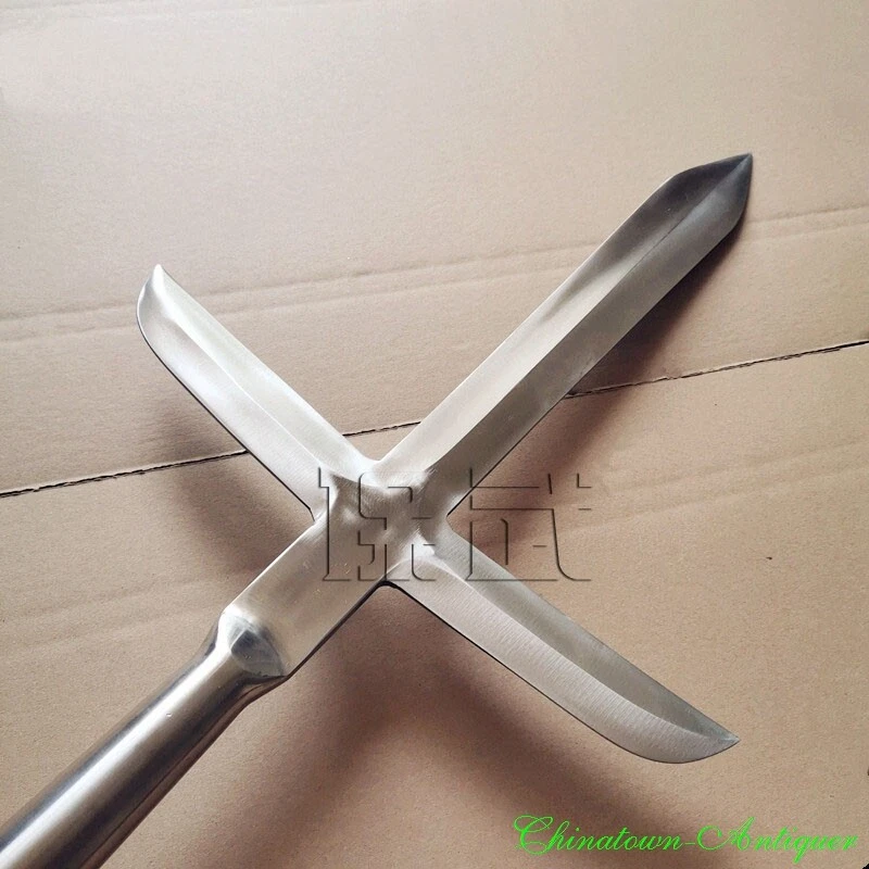 Japanese Spear Yari Jumonji Kung Fu Polearm Cross Hook Sword Lance Voulge #0643 - Image 4 of 4