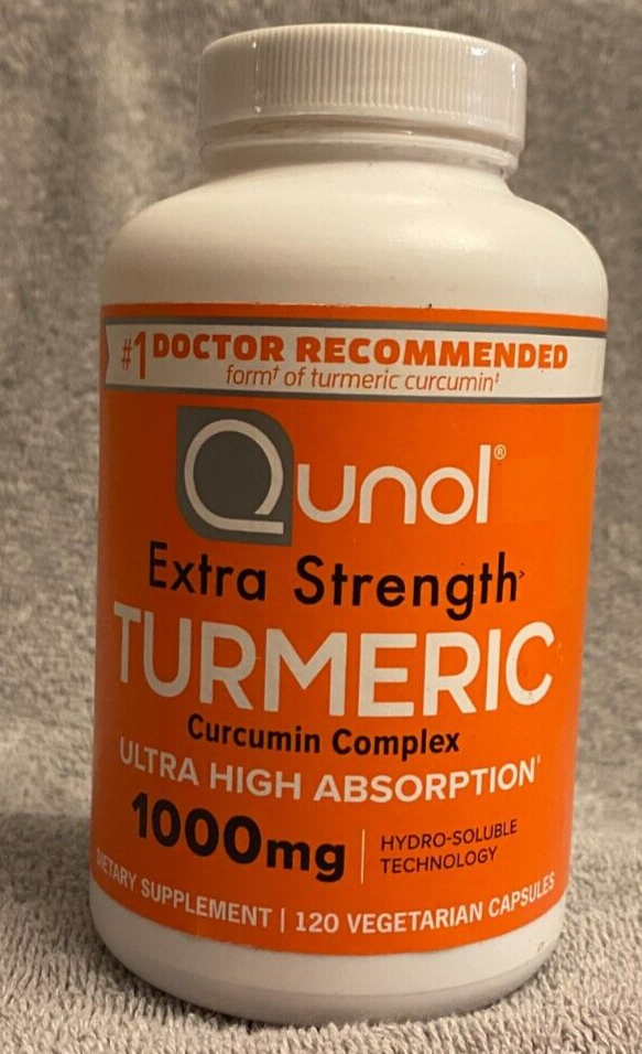 Qunol Extra Strength TURMERIC, Curcumin Complex 1000 mg. 120 Capsules Exp 8/2025 eBay