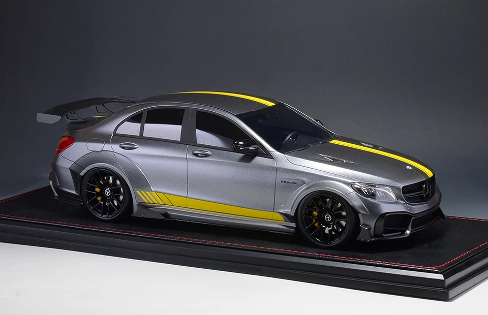 New GLM MERCEDES C63S AMG DARWINPRO 2019 1:18 Model Car GREY GLM188024 KidBX - Immagine 4 di 4
