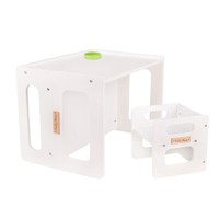 Kiddymoon Kindertisch Mit Stuhl Kinder, Multifunktionelles Schreibtisch, Weiß