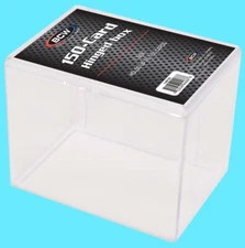 1 BCW 150 COUNT HINGED CARD STORAGE BOX Clear Case Holder Sport Trading Baseball