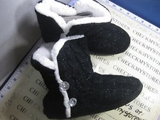 Capelli New York METALLIC KNIT W/FAUX BERBER ON TPR OUTSOLE INDOOR SLIPPER BOOT