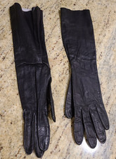 Vintage Women's Size S 6 Fownes Black Leather 14" Formal Leather Opera Gloves