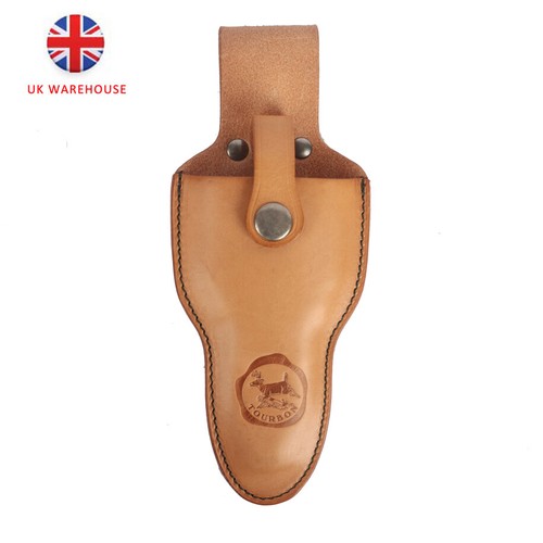 TOURBON Deluxe Tan Leather Secateurs Holster Belt Pouch for Garden Tool