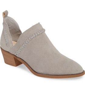 grey cut out booties