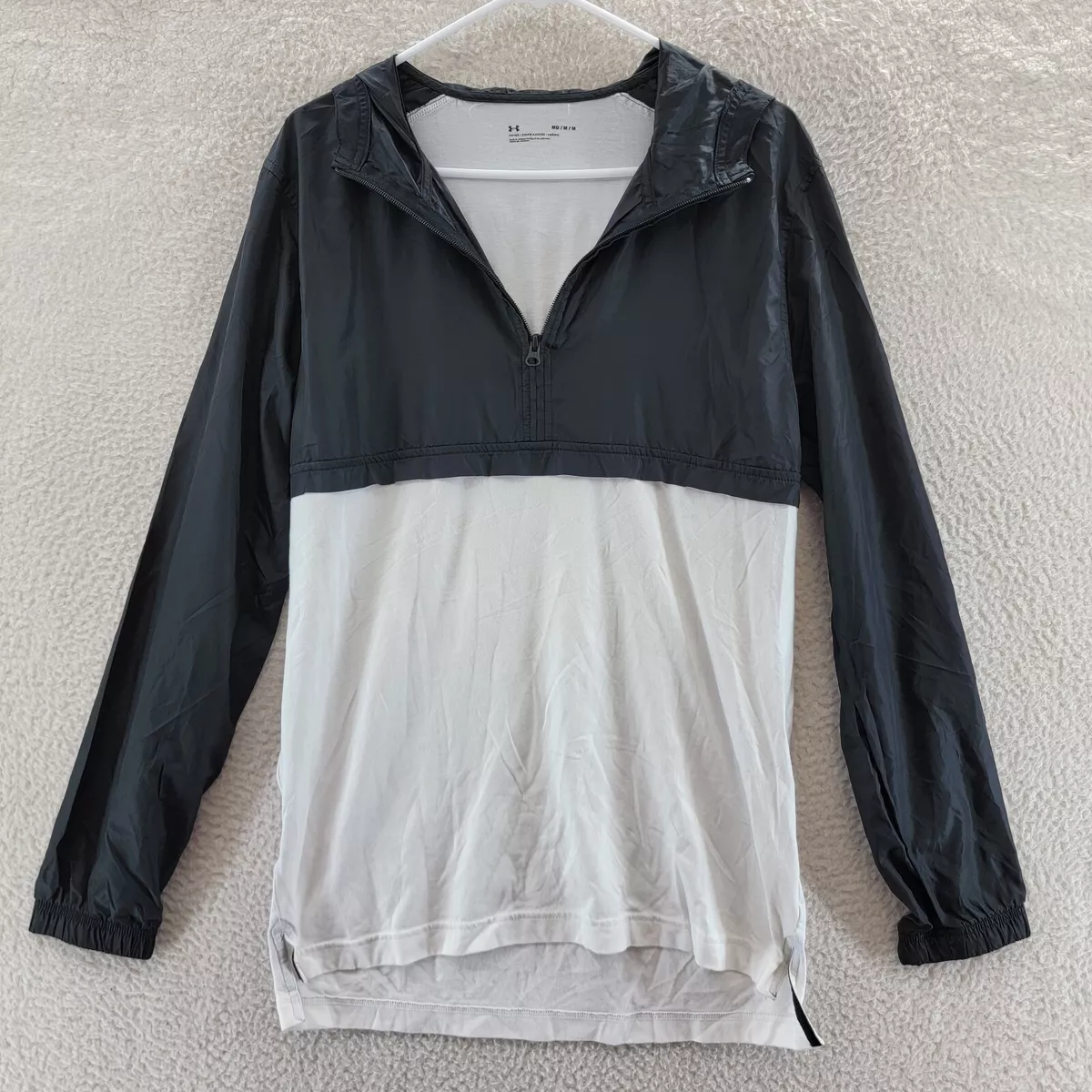 Under armour Fitted 1 4 Zip Hooded Wind Anorak Jacket Men s M