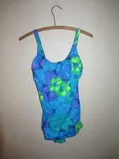 VINTAGE BASIC EDITIONS ONE PIECE SWIM SUIT SIZE 11/12 GREAT COLORS made in USA