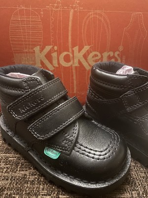 kickers velcro boots