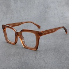 Luxury Square Reading Glasses Mens Womens Unisex Readers Thick Acetate Frames