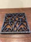 Decorative Trivet Square Cast Iron Hot Pad Kitchen Decor 9.5”x 9.5”