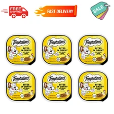(6 Pack) Temptations Tasty Chicken Flavor Bites in Gravy Wet Cat Food, 3.5 oz