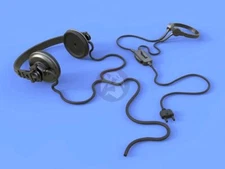 Royal Model 1/16 120mm German Tanker Headphones with Larynx Microphone WWII 1094