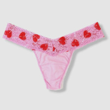  48 Hanky Panky Women's Pink Cotton Print Low Rise Thong Panty Size OS 2-12 