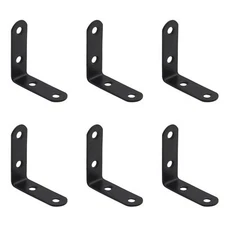 6pcs Black Angle Bracket 2x2 inch50*50mm Right Angle Bracket Sets for Shelves...