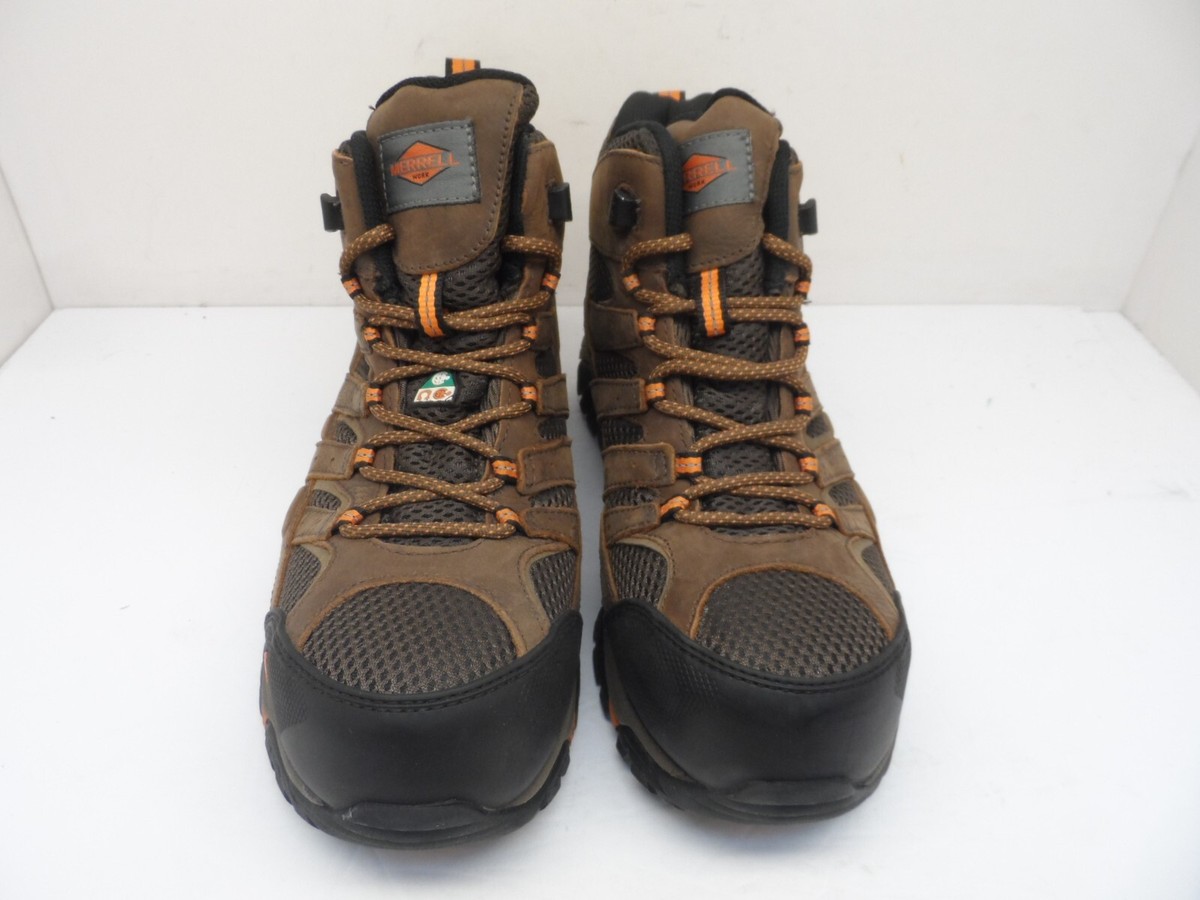 Merrell Mens Moab 2 Ventilator Mid Waterproof Comp Toe CSA Work Boot Brown 7W Amazon.com | Merrell Men main image 3