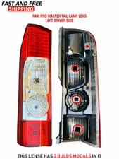 Ram Promaster Back Tail Light Lens Left Driver Side 2014 To 2020