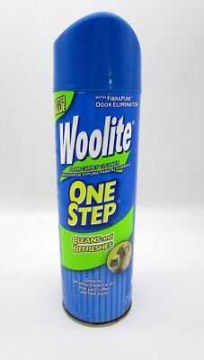 Woolite One Step Foam Carpet Cleaner Pets Dirt Coffee Stains Blue Can