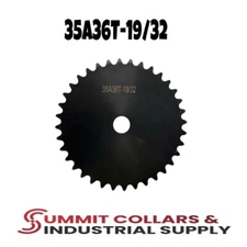 #35 Roller Chain Sprocket A Type 19/32" Bore 36 Tooth Summit Collars