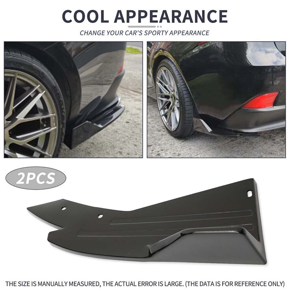 Gloss Black For Toyota Camry Rear Bumper Spoiler Splitter Lip Diffuser Body Kits - Imagem 4 de 4