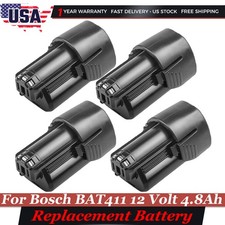 New BAT411 12V 4.8Ah Lithium-ion Battery For Bosch BAT412 BAT414 GSR GDR GSB GWI
