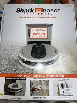 Shark EZ Robot SELF-EMPTY Base Bagless Vacuum - White (RV913S)