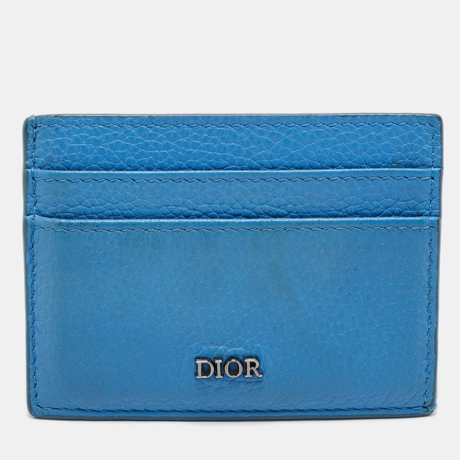 Dior Homme Blue Leather Slim Card Holder for Men