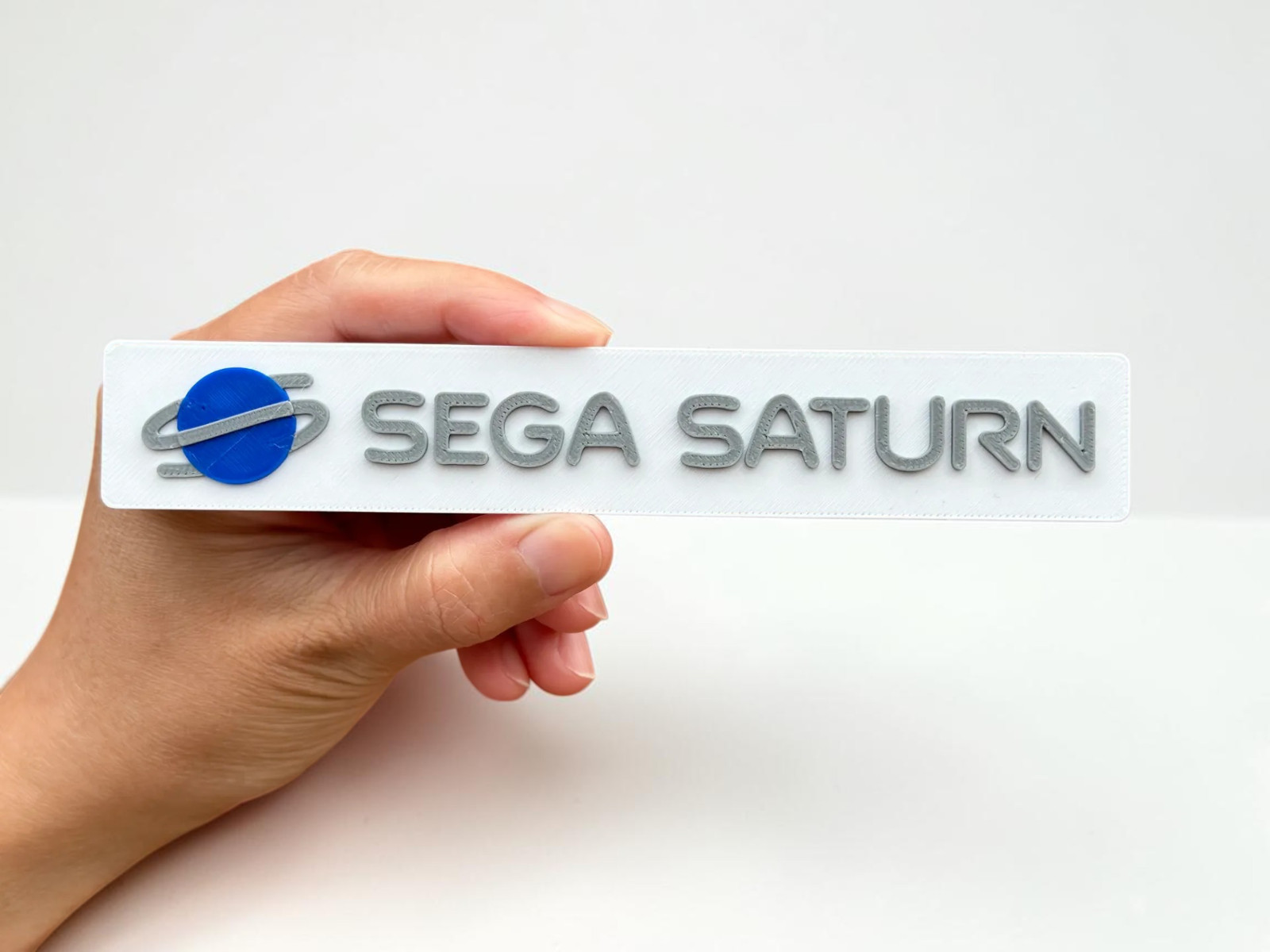 Plaque Logo Sega Saturn - 3D Décoration Murale Déco Geek