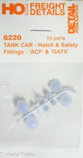 Detail Associates 6220 HO Scale Tank Car Parts -- Hatch & Safety Fittings