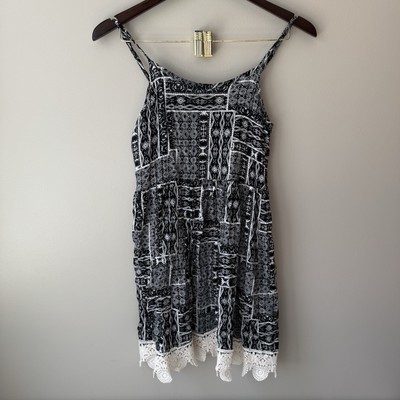 Knitworks Women's Babydoll Tank Top Y2K Lace Size 14 Hippie Festival Fairy