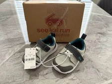 See Kai Run Basics Stryker Lace Gray Blue ACT101U162 Size 4