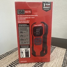 🔥 Inflador de aire portátil CRAFTSMAN 12 voltios 150 Max PSI rojo CMXPTXA1201 NUEVO EN CAJA