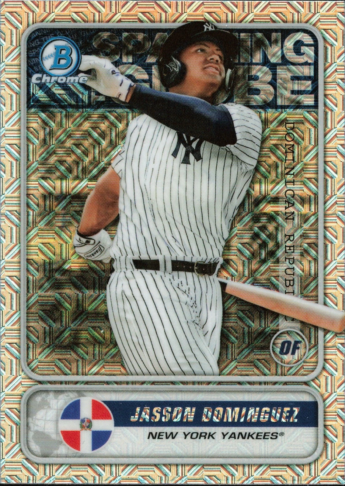 2020 Bowman Chrome Spanning the Globe Mojo Refractor #STG-JD Jasson Dominguez