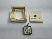 Jewel Kade Custom Design Fleur-de-Lis Rhinestone Shadowbox Pendant Charm Box