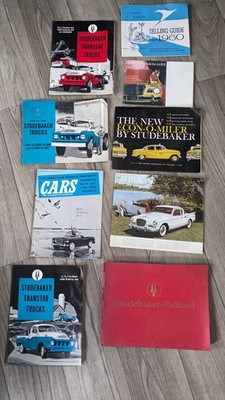 Original 1959,1960 Studebaker Sales Brochures, Hawk,Lark,Trucks, Lot Of 8 Packet