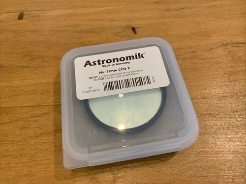 Astronomik Ha (H Alpha) 12nm CCD 2IN Filter for Astrophotography w/ Case - Used