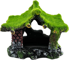Aquarium Decoration House Resin Hollow Hideout House,Small Betta Fish Hide Acces