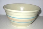 Vintage MCCOY 8" OVEN PROOF MIXING BOWL PINK & BLUE STRIPES