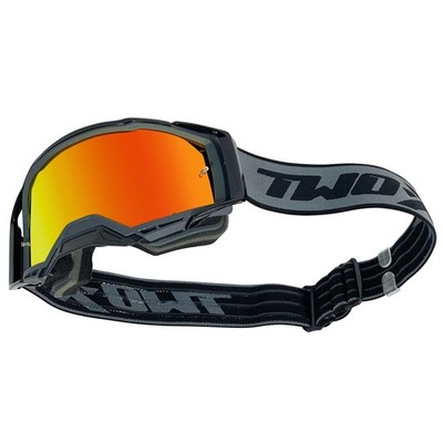 Motocross Brille TWO-X Atom Crossbrille grey OUTBREAK verspiegelt iridium