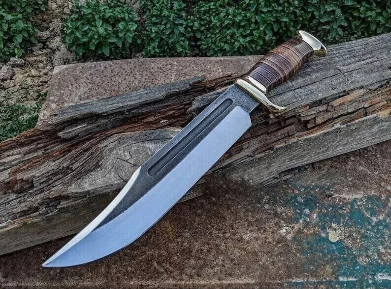 Custom Handmade Carbon Steel Blade Tactical Bowie Knife / Hunting Knife Camping