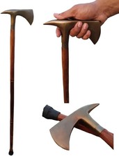 Vintage Walking Stick Cane for Elders Axe Head Handle Walking Stick Cane