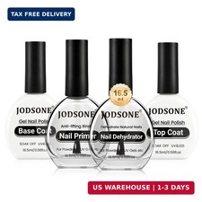 JODSONE 4Pcs Base Coat Top Coat Nail Primer Nail Dehydrator for Long Lasting Man