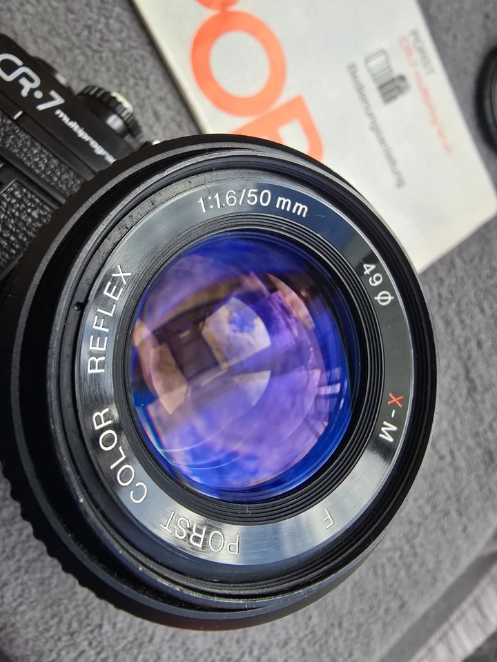Porst CR 7 mit drei Objektiven 50, 28 und 135 mm mit Originalbereitschaftstasche - Bild 2 von 4