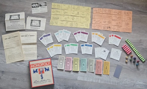 Vintage Parker Brothers Monopoly Game, In Good Shape! No Board. 1930s, I Think.