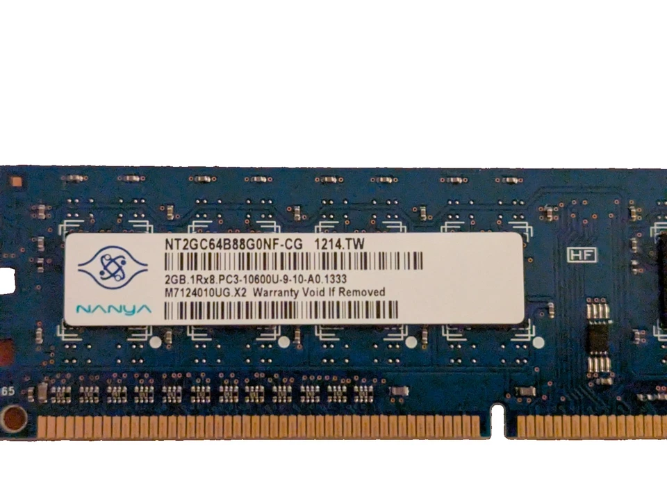 Lot of 3 – 2GB DDR3 PC3-10600U Desktop RAM (Samsung + Nanya) – 6GB Total, 1Rx8 - Image 2 of 4